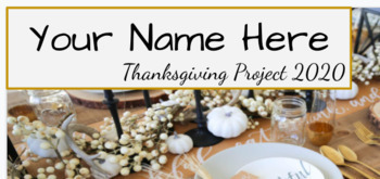 Preview of Virtual Thanksgiving Characterization Language Arts