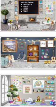Preview of 12 Room Virtual Therapy Bundle-Over 200 Links PLUS 8 Activities Included