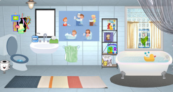 Preview of Virtual Therapy Room - Bathroom Edition (Potty Training and Hygiene)