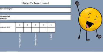 Preview of Virtual Token Board - Excel
