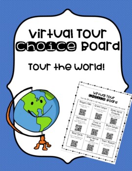 Preview of Virtual Tour Choice Board- Distance Learning
