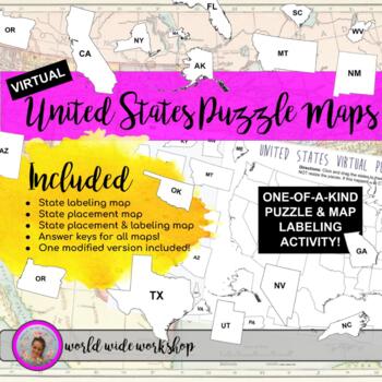 united states map puzzle teaching resources teachers pay teachers