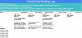 Virtual Weekly Reading Log
