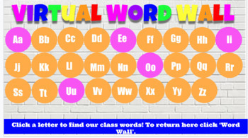 Preview of Virtual Word Wall (Blank)