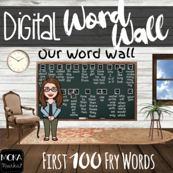 Preview of Virtual Word Wall | Fry Words | Interactive Sight Word Practice | Choice Boards