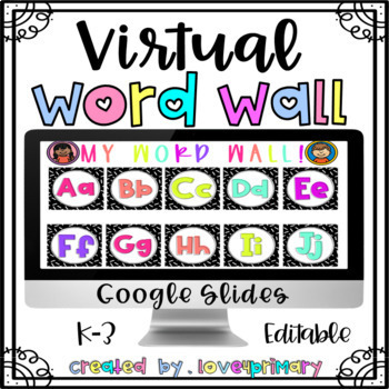 Preview of Virtual Word Wall | Google Slides | Editable 