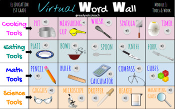 Preview of Virtual Word Wall for 1st gr EL Education Modules 1-4