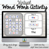 Virtual Word Work Sight Word Activity