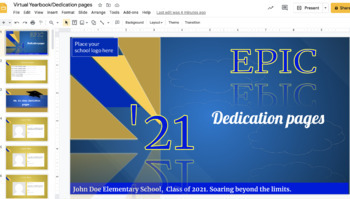 Preview of Virtual Yearbook/Dedication pages