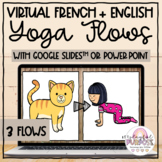 Virtual Yoga Flows in French and English with Google Slides™ or PP