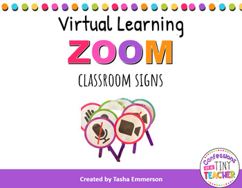 Virtual Zoom Meeting Signs Clipart- Virtual Zoom Classroom Icons Clipart