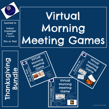 Preview of Virtual and Digital Thanksgiving Morning Meeting Games 