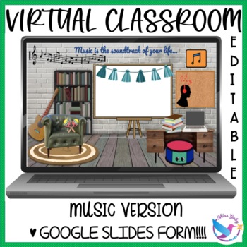 Preview of Virtual classroom decor music version 2
