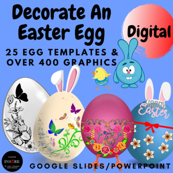 Preview of Virtually Decorate An Easter Egg | DIGITAL Craft in Google | Spring Activities