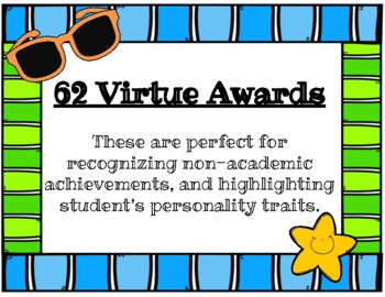 Preview of Virtue Award Certificates