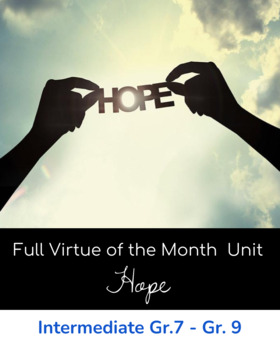 Preview of UPDATED: Virtue of the Month - December - HOPE - Digital and Printable