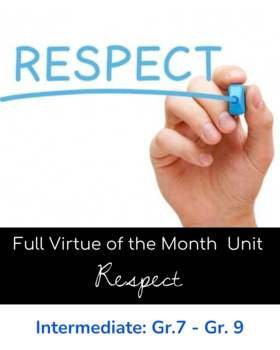 Preview of UPDATED: Virtue of the Month - February - RESPECT - Digital and Printable