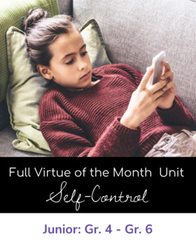 Preview of UPDATED: Virtue of the Month - January - SELF-CONTROL - Digital and Printable