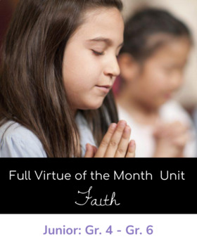 Preview of UPDATED: Virtue of the Month - September - FAITH - Digital and Printable