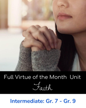 Preview of UPDATED: Virtue of the Month - September - FAITH - Digital and Printable