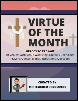 Preview of Virtue of the Month Year Package Grades 3 - 5