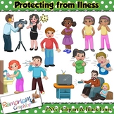 Virus Clipart Protecting yourself and others from sickness