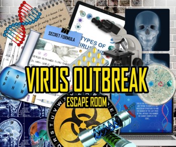 Preview of Virus Outbreak Escape Room - Find the cure Lab Teenagers and Adults Game