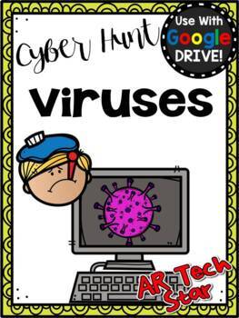 Preview of Viruses Digital Cyber Hunt for Google Slides Distance Learning