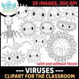 Viruses Digital Stamps (Lime and Kiwi Designs)