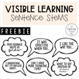 Visible Learning Sentence Stems [FREEBIE]