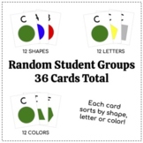Visible Random Grouping Cards VRG Thinking Classroom Stude