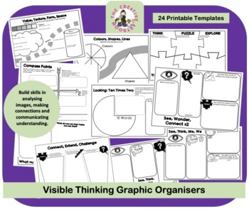 Preview of Visible Thinking Routines - Analysing Images and Visual Arts Graphic Organisers
