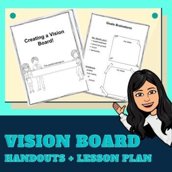 Vision Board Handouts and Lesson Plans (classroom guidance or small group)