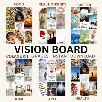 Preview of Vision Board Photo / Capturing Dreams: The Power of Mood Board Printable