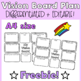 Vision Board Plan templates Editable FREEBIE