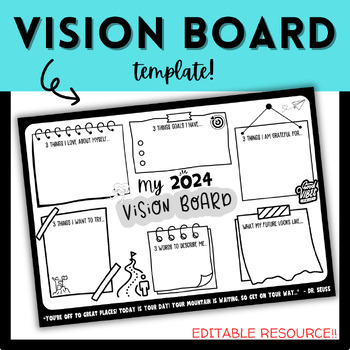 Vision Board Poster Template by Level up with Lochy | TPT
