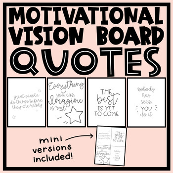 Vision Board Quotes By The Teacher House Teachers Pay Teachers