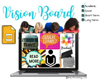 Vision Board - SMART Goal Setting Google Slides by Holly Phraseology