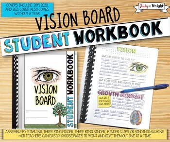 Vision Board Student Workbook Goal Setting Print And Distance Learning