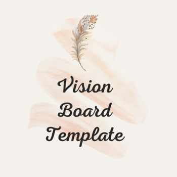 Preview of Vision Board Template - First Days of School Activity 