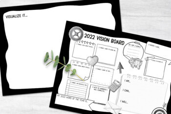 Vision Board Template, Growth Mindset, Goal Setting, Social Emotional ...