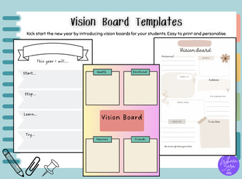 Vision Board Templates by Whaea Zara | TPT