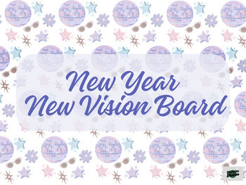 Preview of Vision Board Templates and Slides for the New Year BUNDLE -ANY SUBJECT ANY GRADE