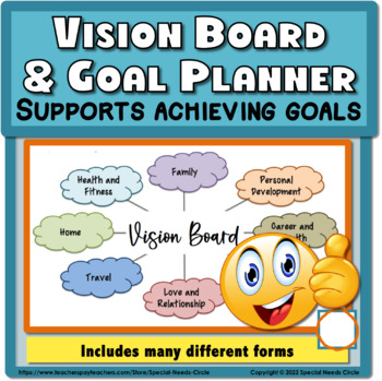 Vision Board and Goal Planner for Life Skills_Goal Setting_Planning Skills