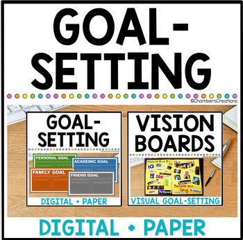Preview of Vision Board and Goal Setting Bundle End of year Summer graduation goals