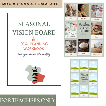 Preview of Vision Board and Goal Setting Guide for Teachers (not students)