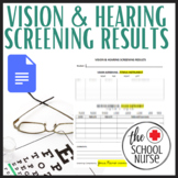 Vision & Hearing Screening Results : Charting