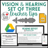 Vision & Hearing Teacher Tips Cards