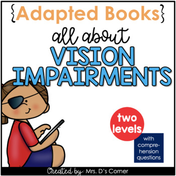 Preview of Vision Loss Adapted Books [Level 1 and Level 2] Digital + Printable