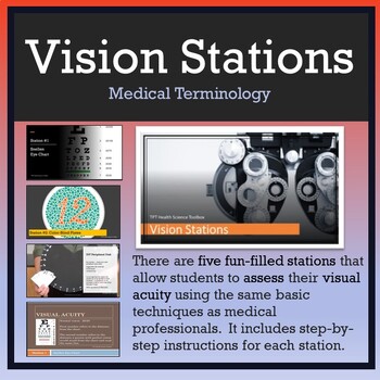 Preview of Medical Terminology/Special Senses: The Eyes Vision Stations [Real Vision Tests]